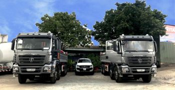 Xe ben Shacman 4 chân ga cơ